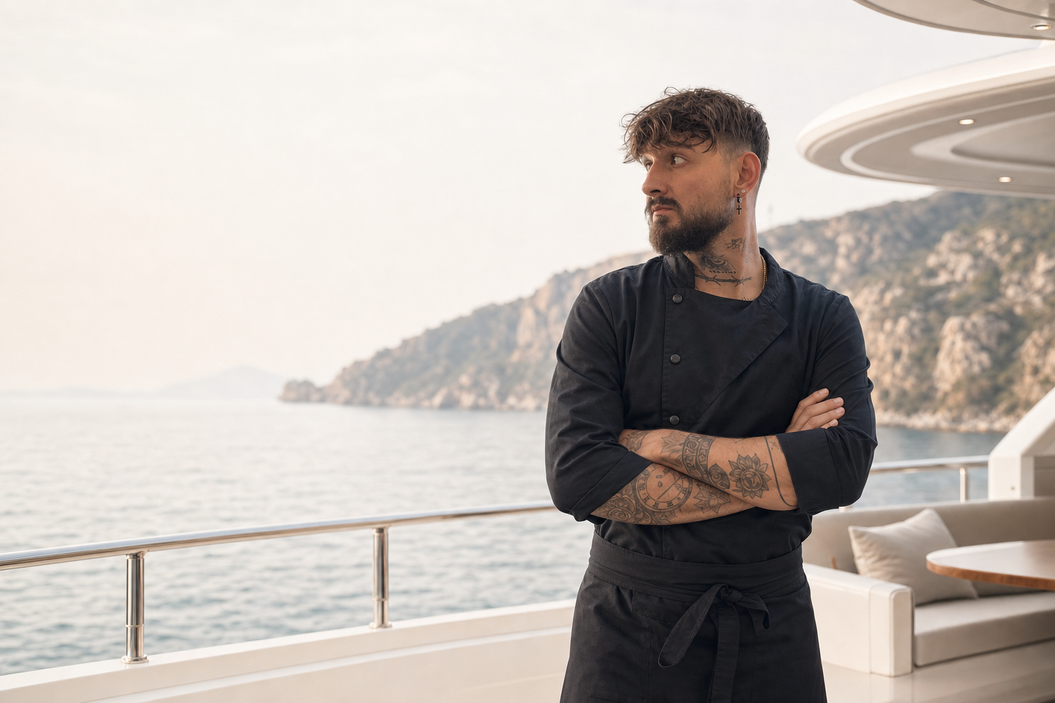 Stjepan providing luxury yacht service